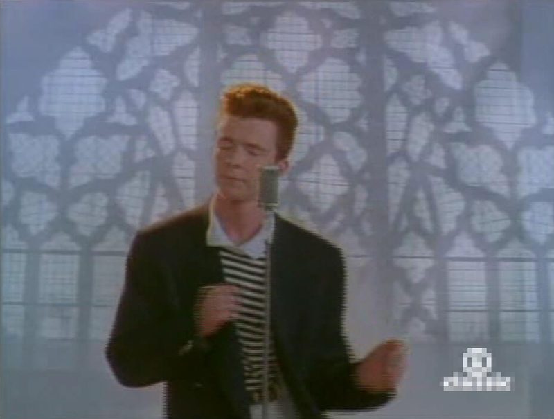 Rick Astley ’never gonna give you up’ meme used as a joke about not abandoning the hunt