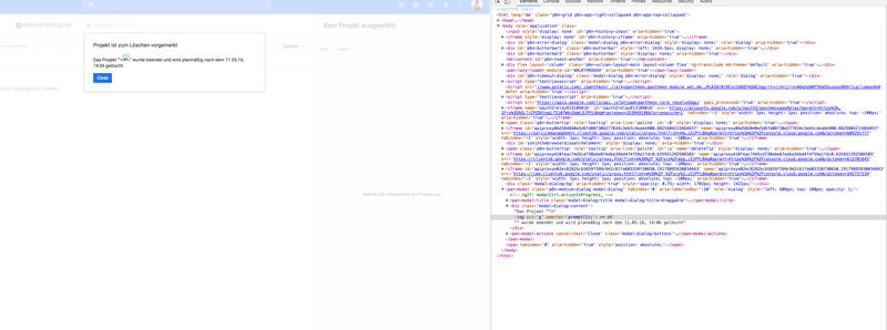 Page source view showing the injected img src=x onerror payload breaking out of the surrounding HTML tag