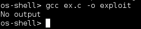 Compiling the local privilege escalation exploit source with gcc from the limited shell on the target