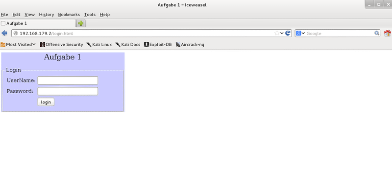 Web login form with the username set to Admin and a single quote entered as the password