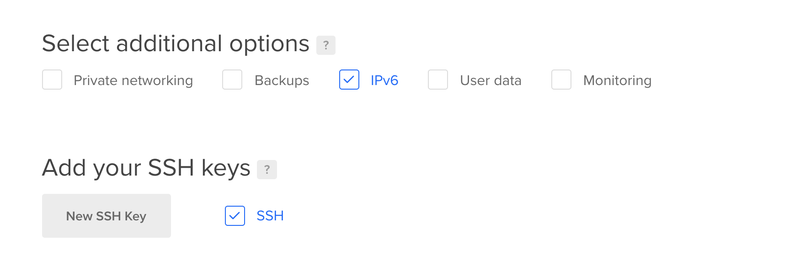 DigitalOcean datacentre region selector with Frankfurt chosen to minimise latency